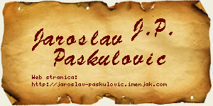 Jaroslav Paskulović vizit kartica